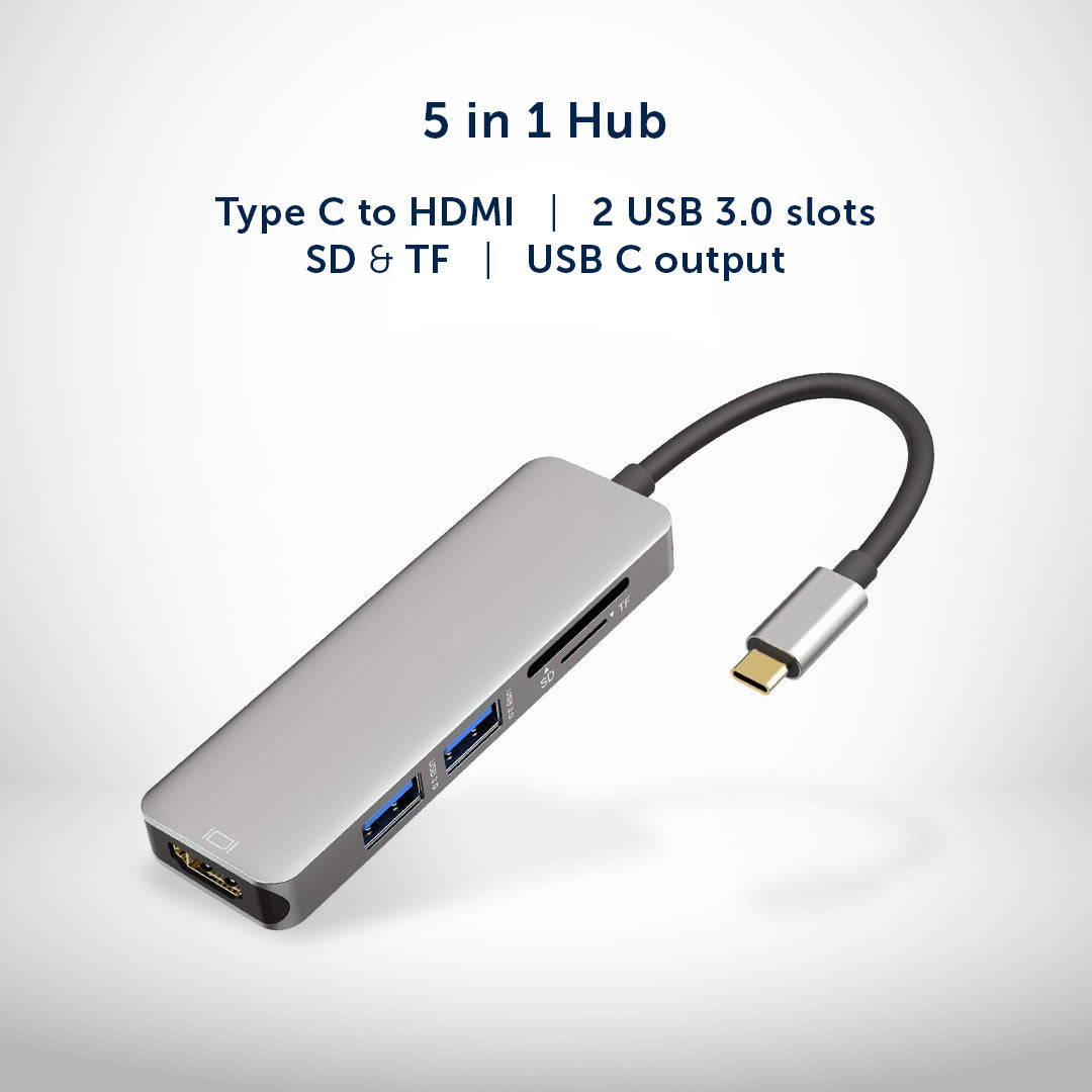 USB-C Hub Multiport Adapter - 5 in 1